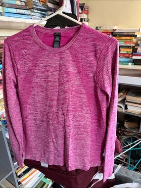 Spyder Heathered Pink Long Sleeve Crew Athletic Top